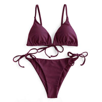 1 x RAW Customer Returns ZAFUL Women s Sexy Triangle Bikini Set with Thin Triangle Straps - RRP €37.99