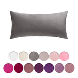 1 x RAW Customer Returns MIULEE Pack of 2 Cushion Covers Protector Soft Velvet Table Set Decoration Throw Pillow Square Cushion Cover for Sofa Bedroom 40x80cm 16 x32 ,2 Pieces Gray - RRP €22.18