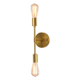 1 x RAW Customer Returns MRHYSWD Wall Light Indoor Vintage, 2-Flame Wall Lamp Indoor Modern Wall Lighting Gold Wall Lamps Retro For Bedroom Living Room Dining Room Stairwell Kitchen Hallway, Bathroom Makeup Light, E27 - RRP €35.4