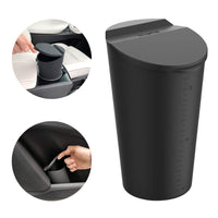 1 x RAW Customer Returns BMZX Car Trash Can with Lid Small Cup Holder Door Pocket Garbage Bin for Car Home Office Black - RRP €15.99