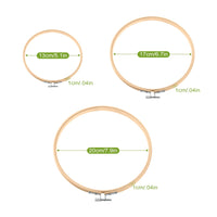 1 x RAW Customer Returns Siumir Bamboo Embroidery Frame Cross Stitch Frame 13 cm, 17 cm, 20 cm Circle Cross Stitch Hoop Embroidery Ring for DIY, Crafts, Embroidery 3 Pieces - RRP €7.04