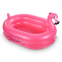 1 x RAW Customer Returns Paddling pool, children s pool, inflatable pool, flamingo swimming pool with inflatable soft floor for outdoors, indoors, garden 150 cm  - RRP €36.29