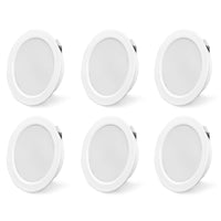 1 x RAW Customer Returns Set of 6 LED recessed spotlights for furniture recessed spotlights 230 V 3.5 W IP44 G4 LED 20 mm ultra flat LED recessed spotlights, 4000 K for kitchen hood bathroom recessed spotlight white  - RRP €29.99