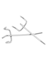 1 x RAW Customer Returns QWORK 60X Wall Pegboard Hooks - 5mm Solid Steel - for Retail Display, Hanging Items, Tool Sorting 10cm  - RRP €15.73