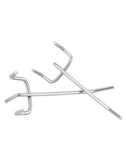 1 x RAW Customer Returns QWORK 60X Wall Pegboard Hooks - 5mm Solid Steel - for Retail Display, Hanging Items, Tool Sorting 10cm  - RRP €15.73