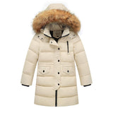 1 x RAW Customer Returns MEYOCEYO down jacket children s winter jacket boys winter coat girls down coat with hood warm outdoor jacket white 150 - RRP €59.99