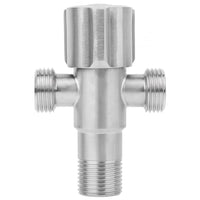 1 x RAW Customer Returns G1 2 stainless steel angle valve, one in two double buckle angle valve water shut-off valve toilet bidet spray valve bathroom kitchen faucet angle valve - RRP €12.5