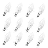 1 x RAW Customer Returns LED bulb E14 candle C37, 6 W, warm white, 3000 K, equivalent to 40 W, halogen bulbs, 550 lm, not dimmable, small base E14 SES, energy saving, no flickering, 12 pieces - RRP €28.52