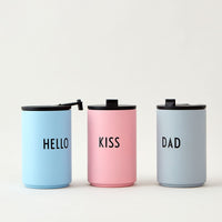 1 x RAW Customer Returns Design Letters thermo mug DAD Thermo mug coffee to go Gifts for parents Coffee mug to go made of stainless steel, double-walled insulated, leak-proof Gifts for dad Travel mug 350ml - RRP €25.93