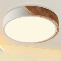 1 x RAW Customer Returns NICEME 24W LED Wood Ceiling Light 4500K Natural White Modern Ultra Thin Round Ceiling Lights, 30CM, for Bathroom Living Room Bedroom Corridor Office - RRP €32.98