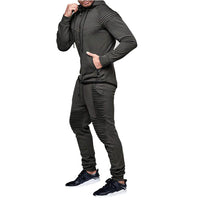 1 x RAW Customer Returns amropi men s jogging suit tracksuit sportswear men s sweat jacket and tracksuit pants sports suit grey, M  - RRP €44.99