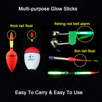 1 x Brand New QualyQualy 10Pcs Light Sticks 7.5x75mm Fishing Floats Night Lights Fluorescent Green - RRP €12.74