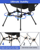 1 x RAW Customer Returns Sportneer Camping Chair Foldable Camping Chair Portable Camping Chairs 150Kg Folding Chair Ultralight Pack Size Small Folding Chair with Carry Bag for Picnic, Outdoor, Hiking, Black, 2 Pack - RRP €79.99