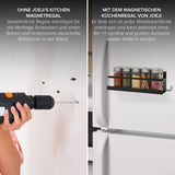 1 x RAW Customer Returns joeji s Kitchen 2-piece magnetic spice rack - fridge oven magnet shelf - kitchen storage - no drilling - self-adhesive strong adhesion 2.5 kg - matte black - RRP €20.4