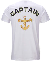 1 x RAW Customer Returns COSAVOROCK Men s Captain Costume T-Shirt White 4XL - RRP €29.39