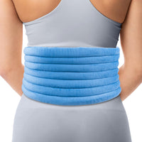 1 x RAW Customer Returns NEWGO grain pillow for the back, microwave heat pad with moist heat Heating Waist for cramps in the lumbar spine, waist, stomach and shoulder blue  - RRP €20.16