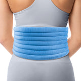 1 x RAW Customer Returns NEWGO grain pillow for the back, microwave heat pad with moist heat Heating Waist for cramps in the lumbar spine, waist, stomach and shoulder blue  - RRP €20.16