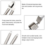 6 x Brand New Garlic Press, Garlic Press, Garlic Cutter, Garlic Crusher, Ginger Press, Garlic Press Stainless Steel, Professional Portable Ginger Mincer for Kitchen, Garlic Chopping Tool - RRP €122.4