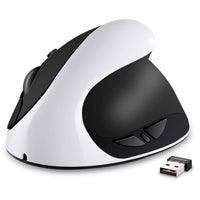 1 x RAW Customer Returns AURTEC Vertical Mouse, Rechargeable 2.4G Wireless Mice with USB Receiver, 6 Buttons and 3 Adjustable DPI 800 1200 1600, White - RRP €26.2