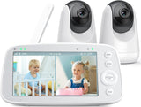 1 x RAW Customer Returns FAKEME Baby Monitor with Camera 5 Inch 720P IPS HD Display Video Baby Monitor, Night Vision, Noise and Temperature Alarms, Indoor, Outdoor 300M Range, Two-Way Audio, 4500 mAh Battery, 110 Wide Angle - RRP €137.14