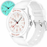 1 x RAW Customer Returns TENOCK Waterproof Women s Watch, Analogue Wristwatch, Men s Analogue Quartz Watch, 5 ATM Waterproof Women s Watch Night Light for Fashionable Casual Matching or Sports Activity White  - RRP €21.99