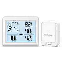 1 x RAW Customer Returns ORIA Digital Wireless Weather Station with Sensor, 3.7 Thermometer Hygrometer with Weather Forecast, Indoor Outdoor Temperature Humidity Monitor, 7 Weather Icons, Max Min, Trend, , Battery Operated - RRP €17.14