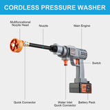 1 x RAW Customer Returns DEWINNER cordless high-pressure cleaner 32V suitable, portable high-pressure cleaner for patio cleaning and car washing, household, lawn, 700PSI high flow rate, adjustable nozzle 5-in-1 - RRP €131.86