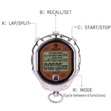 1 x RAW Customer Returns Digital Stopwatch,Laopao Handheld Large LCD Display Waterproof Daily Alarm 1 100 Second Precision Timer For Soccer Sports Training S7-UK  - RRP €36.99