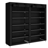 3 x RAW Customer Returns YAYI shoe rack 6-tier shoe storage space for up to 36 pairs of shoes with non-woven fabric cover, black - RRP €60.48