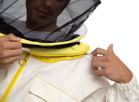 1 x RAW Customer Returns BEEART beekeeper suit, professional bee suit, beekeeper overall with round hat. Excellent protection for beekeepers. White M  - RRP €68.08