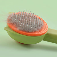 1 x Brand New Pet Dog Brush Cat Brush Self-Cleaning Slicker Brush Pet Brushes With Large Button Hair Remover Pet Brush For Pet Grooming To Remove Undercoat, Loose Fur Green  - RRP €18.0