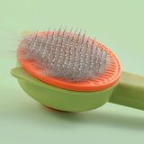 1 x Brand New Pet Dog Brush Cat Brush Self-Cleaning Slicker Brush Pet Brushes With Large Button Hair Remover Pet Brush For Pet Grooming To Remove Undercoat, Loose Fur Green  - RRP €18.0