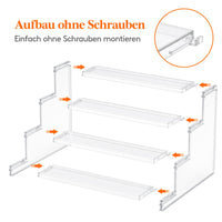 1 x RAW Customer Returns Lifewit 4-Tier Clear Display Stand, 3 Pack Plastic Stands for Presentation, Plastic Organizer for Figures, Cupcakes, Desk Stand for Organizing and Decorating, 12 Inch - RRP €36.99