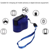 1 x RAW Customer Returns Pssopp USB Crank Charger Portable USB Crank Phone Emergency Charger Emergency Power Supply for Cell Phone for Outdoor Hiking Camping Blue  - RRP €11.76