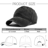 1 x RAW Customer Returns Wennmole Unisex Adult Baseball Hat Washed Cotton Adjustable Baseball Cap Hats Summer Sun Hat Black  - RRP €24.0