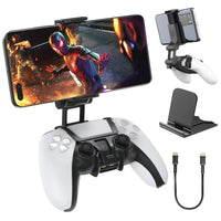 1 x RAW Customer Returns OIVO PS5 Controller Phone Holder, PS5 Phone Holder, PS5 Controller Phone Smartphone Holder Clip Holder Mount with Adjustable Clamp for Sony Playstaion 5 - RRP €19.82