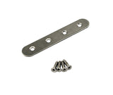 3 x Brand New Stainless steel corner bracket, flat, straight plate, connector, 8 pieces, with necessary screws, size 96 x 20 mm - RRP €72.0