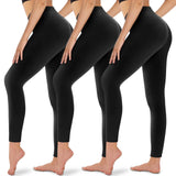 1 x RAW Customer Returns Gayhay Pack of 3 Leggings Women s High Waist Black Sports Leggings Long Fitness Slimming Yoga Figure-Shaping Leggings Set Opaque Stretch Size 42 44 46 48,L-XL - RRP €27.49