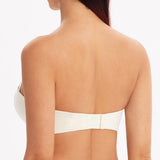 1 x RAW Customer Returns MELENECA Women s Wireless Push Up Molded Cups Strapless Lift Up Bra off white 70C - RRP €30.95