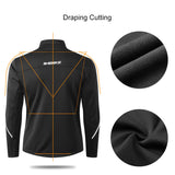 1 x RAW Customer Returns INBIKE Cycling Jacket Men Winter Cycling Jacket Running Jacket Thermal Windproof Water-Repellent Breathable Reflective for Cycling Jogging Running Black XL - RRP €40.33