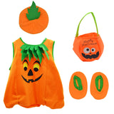 1 x RAW Customer Returns Toddler Pumpkin Halloween Carnival Costume Cosplay Set for Kids Boys Girls 18-24 Months, Orange  - RRP €18.96