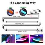 1 x RAW Customer Returns Speclux Neon Digital RGB LED Strip Combo Set PC LED Strip 400mm RGB 5V 3-Pin Aura SYNC, Gigabyte RGB Fusion, With 12 Strong Magnetic Mounts - RRP €29.99