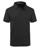 1 x RAW Customer Returns SwissWell Polo Shirts Men Short Sleeve T-Shirts Top Men Sport Breathable Outdoor Glasses Holder Button Placket Shirt Men T Shirt Golf Casual Polo Shirt 008, Blue Black Light Gray, M, 3 Pack  - RRP €74.4