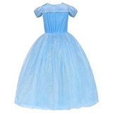 1 x RAW Customer Returns URAQT Little Girl Cinderella Dress, Cinderella Dressed in Blue Cinderella Carnival Costume, Princess Cinderella Costume Princess Dress Up for Halloween, Cosplay 150cm  - RRP €21.2