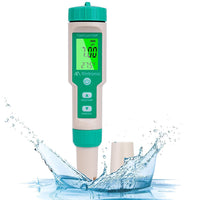 1 x RAW Customer Returns flintronic 4-in-1 PH meter, PH TDS EC temperature tester with backlight, 0-14 pH measuring range- 0.1 pH accuracy, PH value meter pool drinking water swimming pool aquarium pools - RRP €22.61