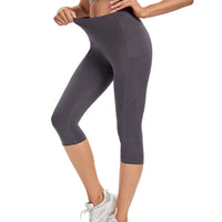 1 x RAW Customer Returns adorence Sport Leggings Women s 3 4 Naked Feeling, High Waist, Opaque Capri Leggings Women s Dark Grey, M - RRP €25.99