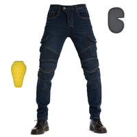 1 x RAW Customer Returns oFzimTo Motorcycle Pants Men with Protectors, Motorcycle Jeans Men, Classic Motorcycle Pants Men, Suitable for Winter and Summer Blue,XL  - RRP €65.08