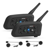 1 x RAW Customer Returns EJEAS VNETPHONE V6 Motorcycle Intercom Bluetooth Headsets 1200m up to 6 Riders DSP Noise Reduction Waterproof Communication System for Motorcycles 2 Pack - RRP €118.98