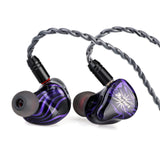 1 x RAW Customer Returns Linsoul Kiwi Ears Quartet 2DD 2BA Hybrid In-Ear Monitor, HiFi Earphones with Craft Resin Shell, Detachable OFC Silver Plated IEM Cable for Musician DJ Gaming Purple, Quartet  - RRP €120.0