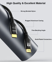 1 x RAW Customer Returns 2024 Newest 8K 4K HDMI 2.1 Cable 15M, 48Gbps High Speed Braided HDMI Cable 4K 120Hz 8K 60Hz eARC HDCP 2.2 2.3 Dynamic HDR D.olby Atmos, HDMI Cable Compatible with PS5 Xbox HDTV Monitor - RRP €42.99